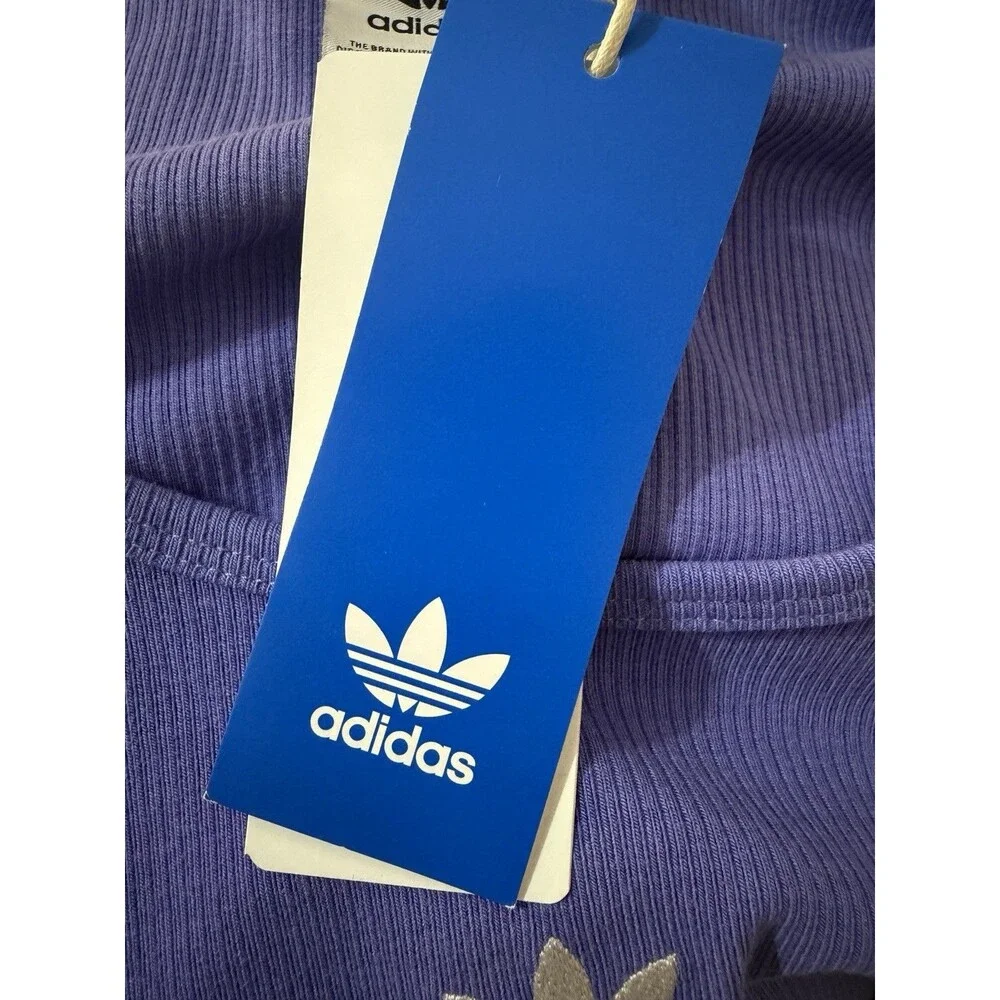 Adidas Originals Essentials Crop Long Sleeve T Shirt Semi Cobalt Blue Womens XL